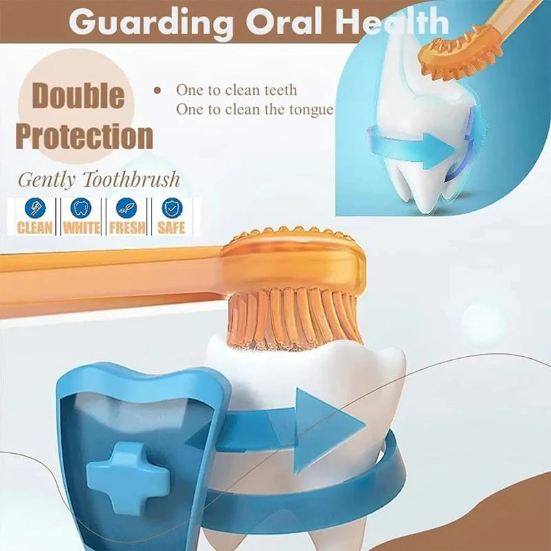Teeth Whitening Dog Cat Silicone Soft Toothbrush Oral Care Puppy Toothbrush Toothpaste Pet Kit Teeth Cleaning Pet Supplies Pi-Mart
