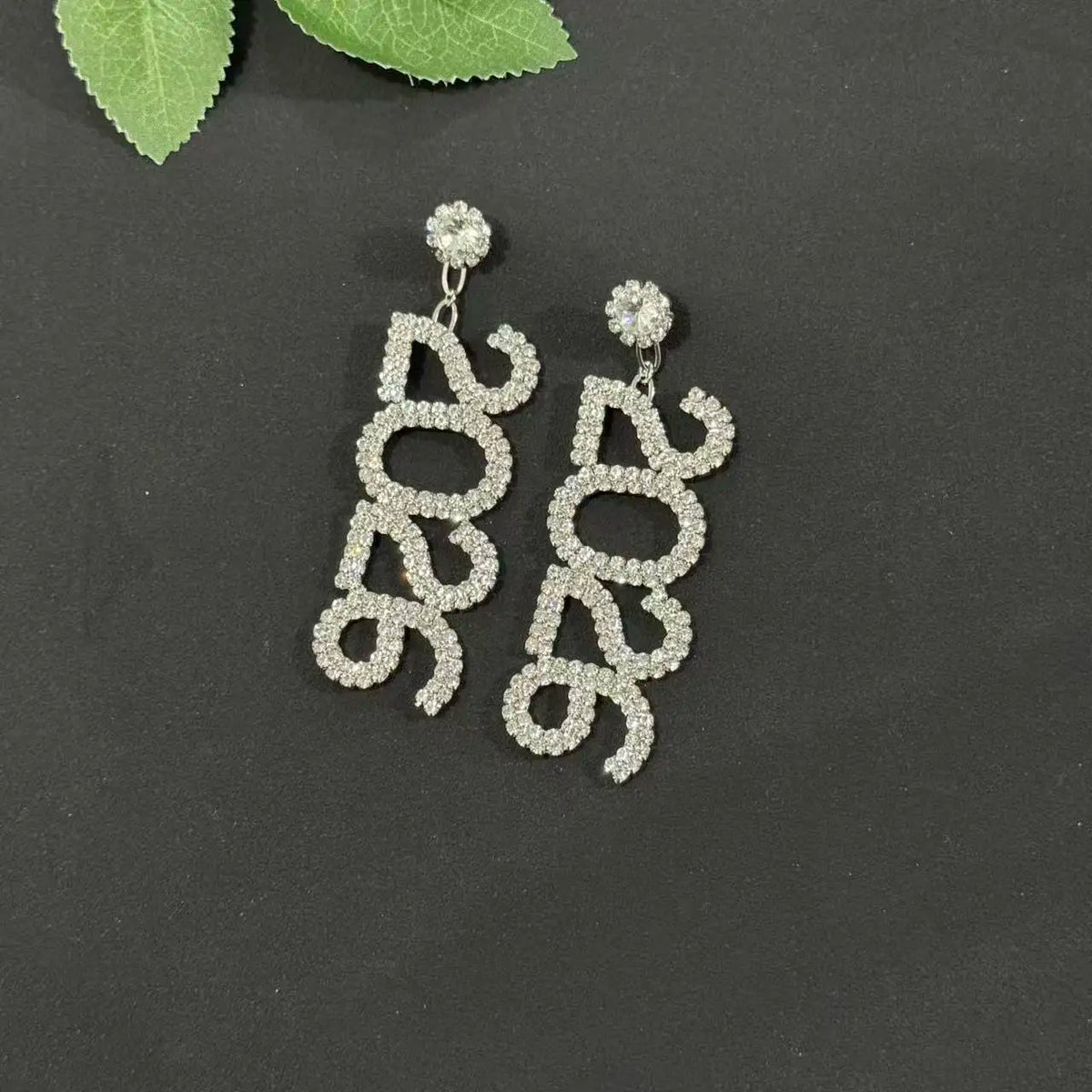 New Full Diamond New Year's Number 2026 Earrings, Christmas Gifts, Personalized Water Diamond Earnail Accessories Pi-Mart