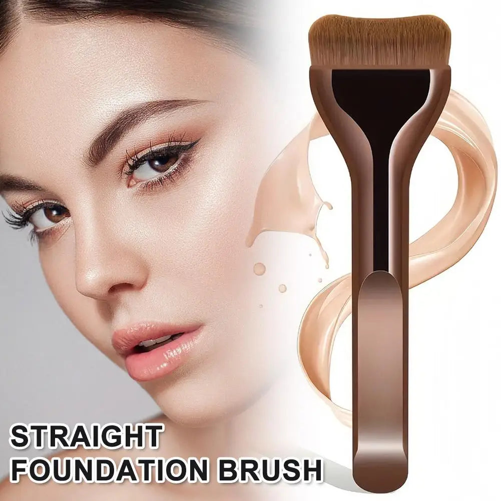 Pillow-Shaped Foundation Makeup Brush | Flat & Wide Head with Ultra-Soft Synthetic Bristles for Streak-Free, Fast Application Tri Light Beauty