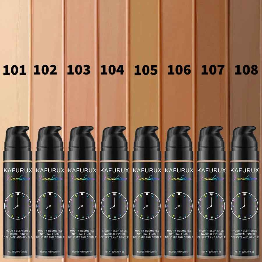 8-Color Liquid Foundation Makeup Set Waterproof Sweat-Resistant Concealer Professional Korean Style Face Base for Flawless Look LadyShow.Store