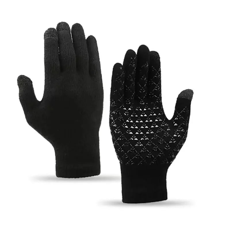 Randomly equipped with warm autumn and winter gloves for children aged 3 to 12, including anti-slip gloves with dispensing glue Pi-Mart