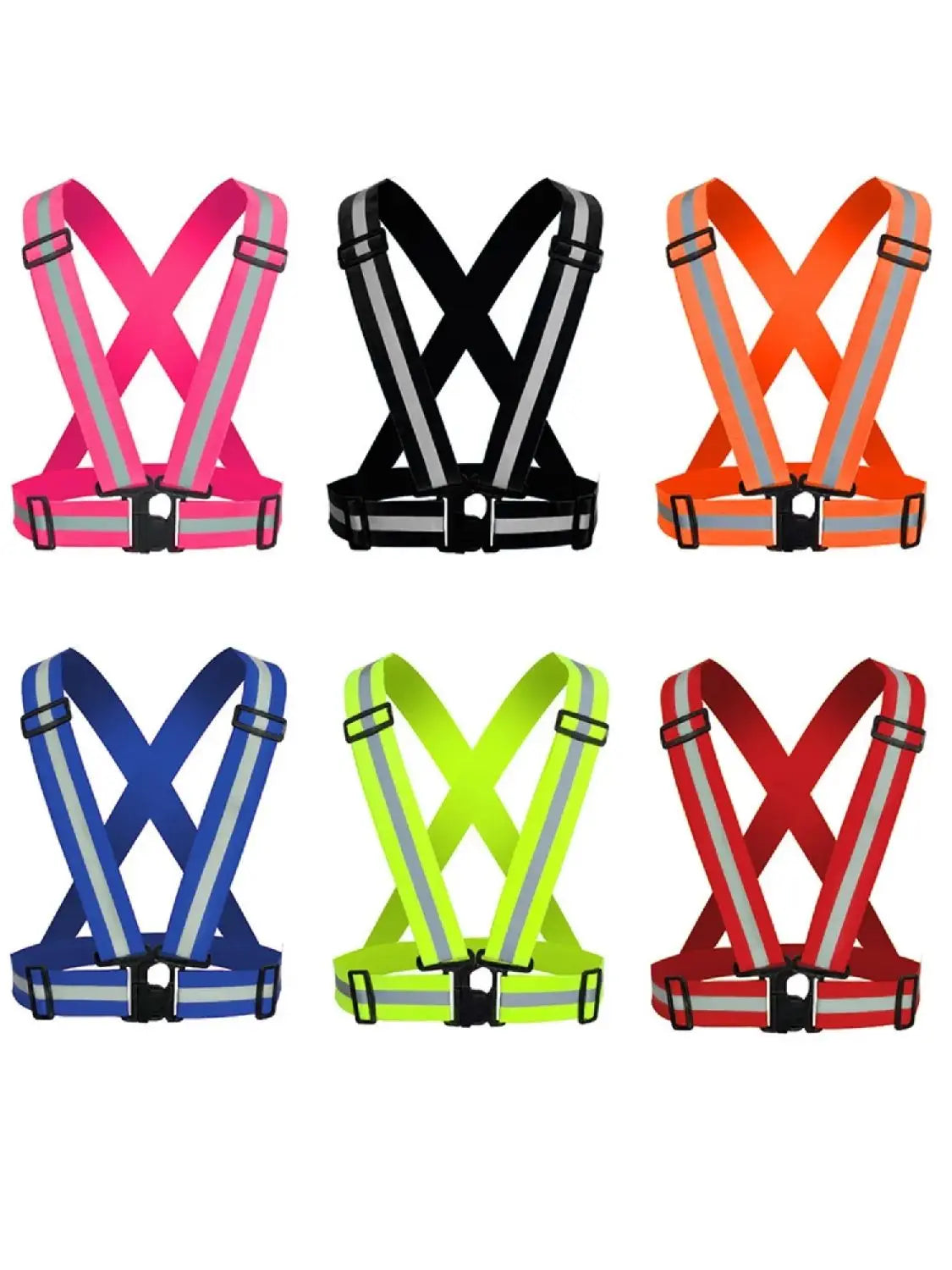 Outdoor Adjustable Safety Vests Night Walking Highlight Reflective Vest Lightweight Biking Safety Straps Running Jackets Pi-Mart