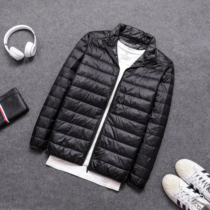 Men's Ultra Light Down Jacket 2024 New Arrivals Spring Winter Feather Ultralight Packable Casual Classic Puffer Coats Men Jacket LadyShow.Store
