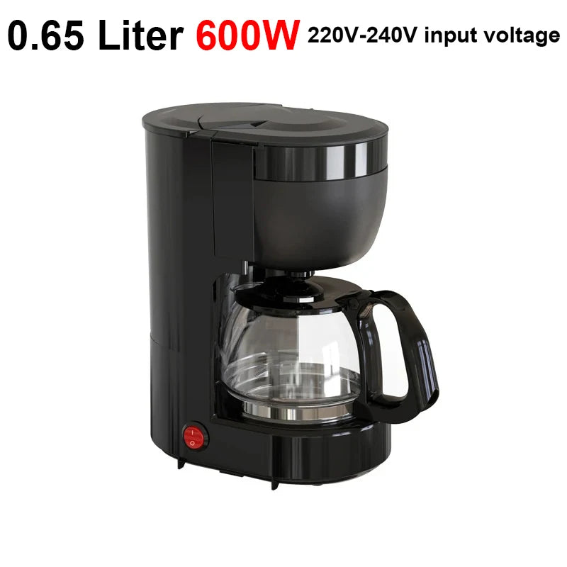 110V Automatic Electric Espresso Coffee Maker Cafe Drip American Latte Coffee Brewing Machine Household Mini Glass Boiler Teapot Pi-Mart