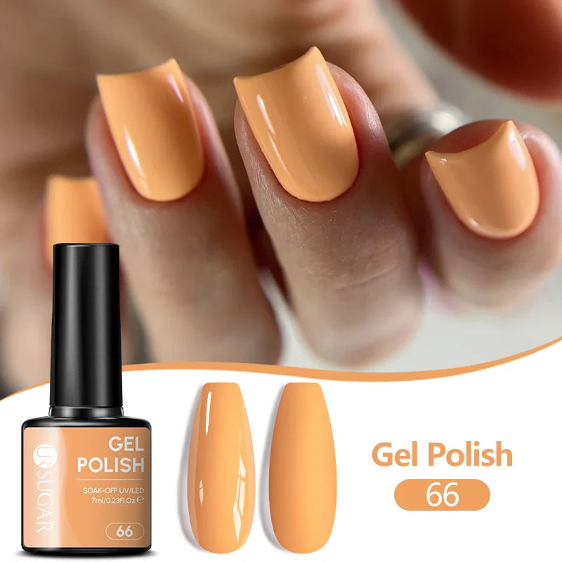 UR SUGAR 7ML Nail Gel Fresh Macaron 107 Colors All For Manicure Semi Permanent Soak Off LED UV Long-Lasting Nail Art Varnish Tri Light Beauty