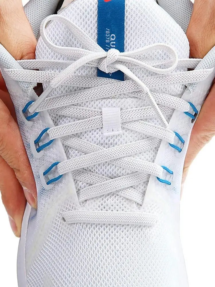Elastic Laces Sneakers Classic Elastic Shoelaces 6mm Width Flat Shoelace for Kids Adults Shoe laces Rubber Bands for Shoes Pi-Mart