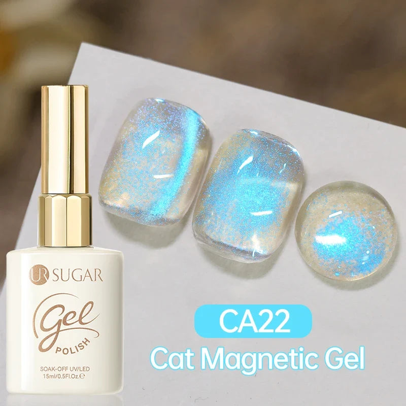 UR SUGAR 15ml Cat Magnetic Gel Nail Polish 30 Colors Semi Permanent Magnetic Gel UV/LED Soak Off Painting Vanrish Design Tri Light Beauty