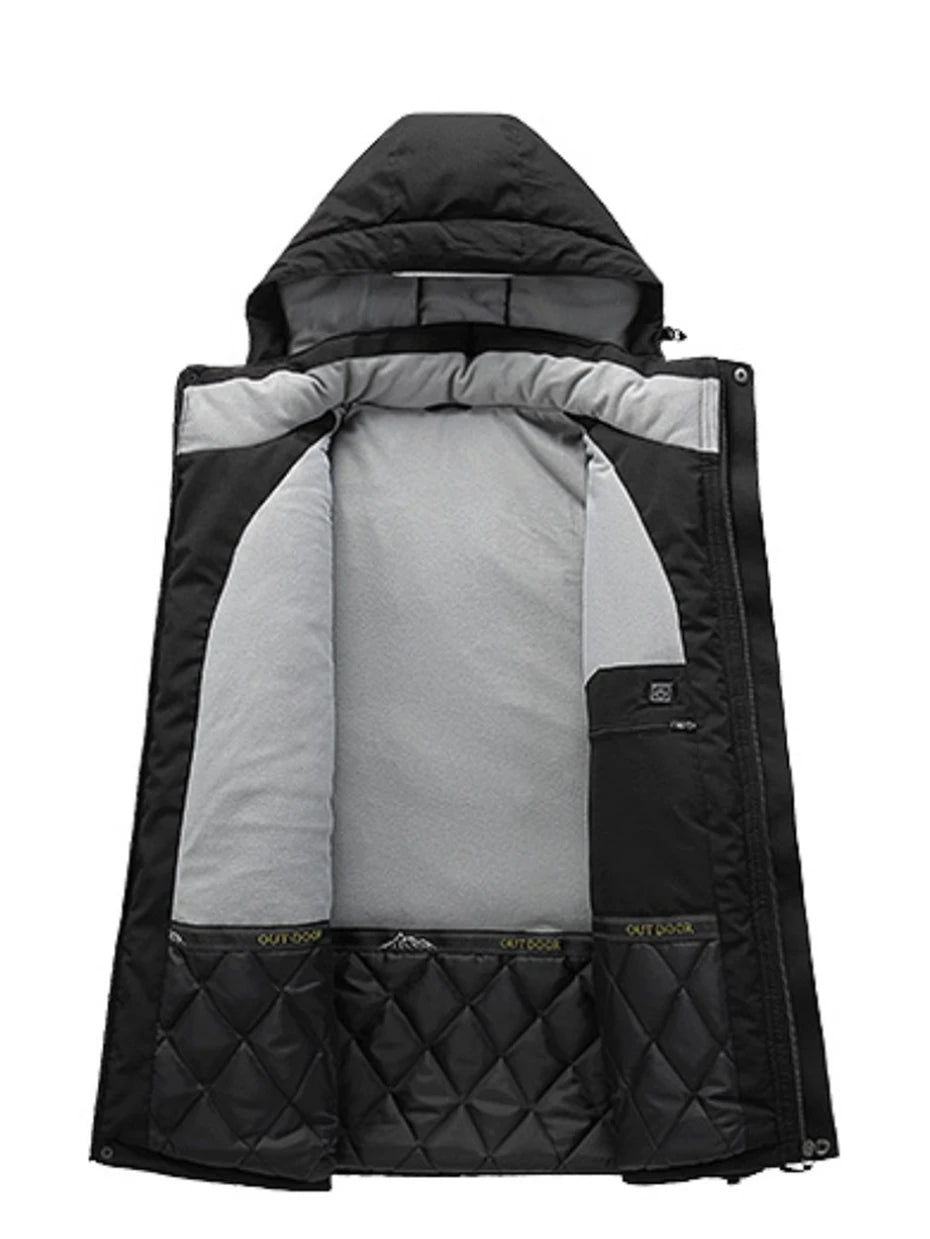 Heating Jackets Men Winter Warm Heated Windbreaker 8 Zones Electric Heated Coat Waterproof Coat Plus Size 5XL Outerwear Male Pi-Mart