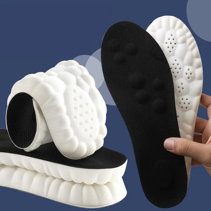 Latex Sport Insoles High Elasticity Soft Shoe Pads Arch Support Orthotic Insoles Breathable Deodorant Shock Absorption Cushion LadyShow.Store