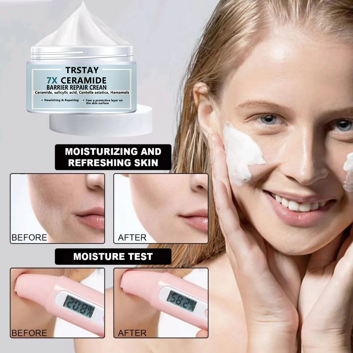 Moisturizing Face Cream, Repair Dry Skin, Protect Skin, Improve Skin Quality, Lubricate And Tighten Skin, Make Skin Delicate And Pi-Mart