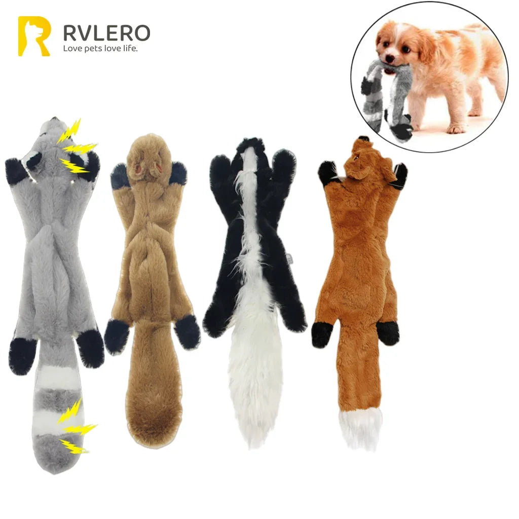 New 45cm Simulated Animal Holster No Stuffing with Squeakers Dog Chew Toy Durable Plush Crinkle Pet Squeak Toys Pet Supplies Pi-Mart