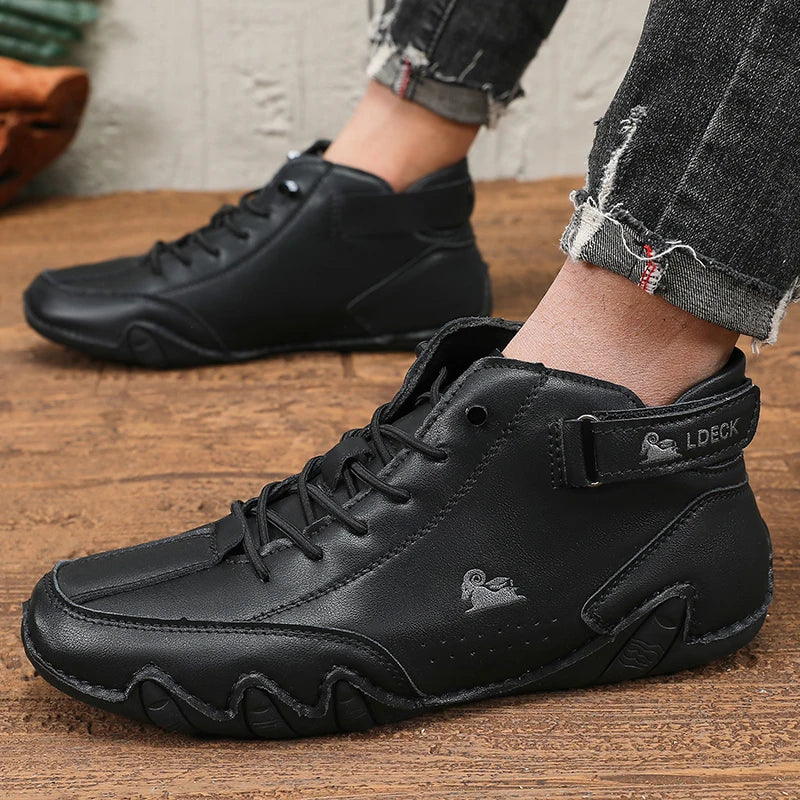 Mens Shoes Original Sneakers Shoes Men's High Top Ankle Boots Breathable and Comfortable Soft Sole Luxury Fashion Men's Shoes Pi-Mart