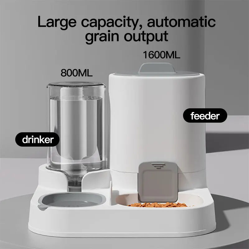 Automatic Gravity Cat Water Dispenser Feeder Spill-Proof Large Capacity One-Piece Design Pet Supplies Pi-Mart