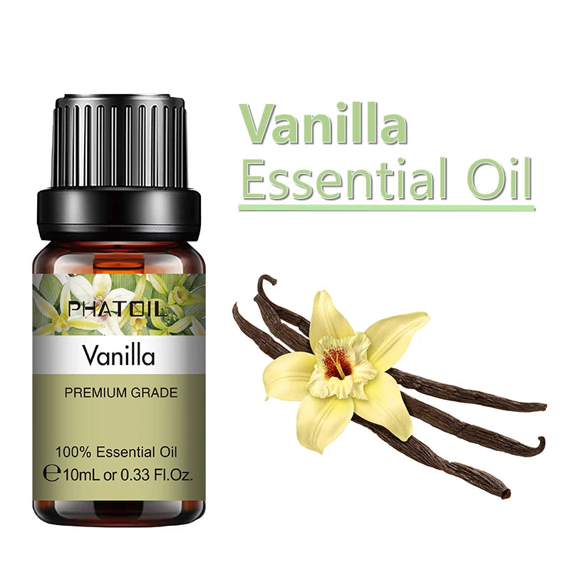 PHATOIL 10ml Ginger Essential Oil for Perfume Candles Making Spa Massage Humidifier Rose Jasmine Pine Needles Tangerine Thyme Pi-Mart