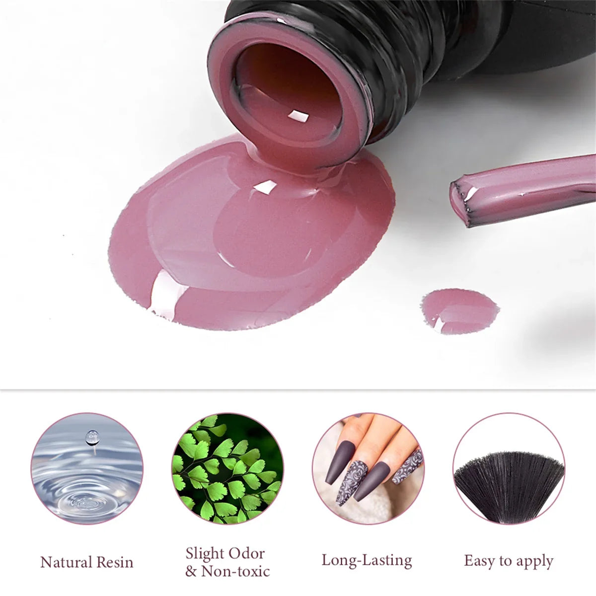 Mtssii 6ML Chocolate Color Gel Nail Polish Brown Semi Permanent UV Gel Autumn Winter Popular Soak Off Nail Art Gel Varnishes Tri Light Beauty