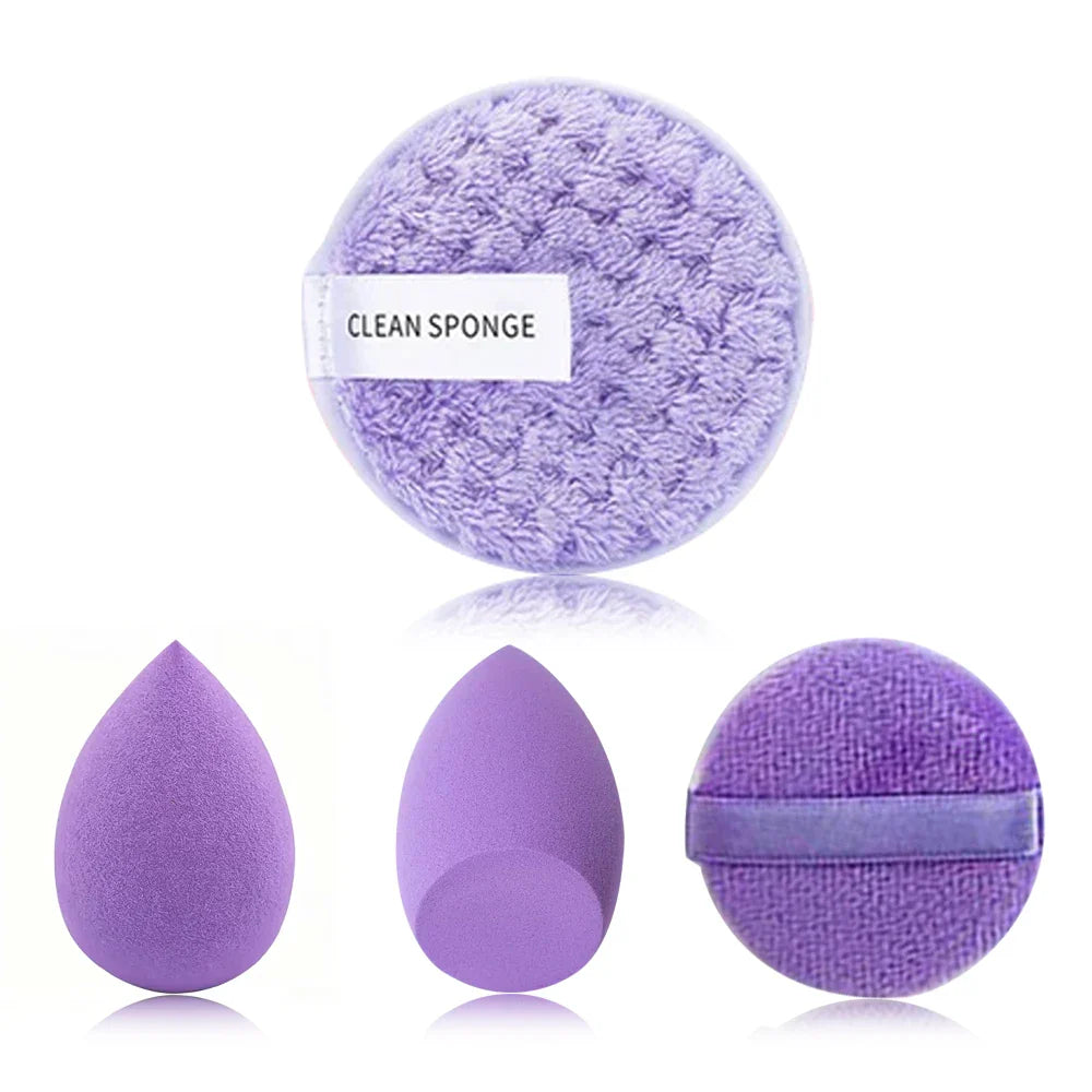 33pcs beauty set makeup kit  large and small beauty sponges for flawless makeup application and removal of makeup full set Tri Light Beauty
