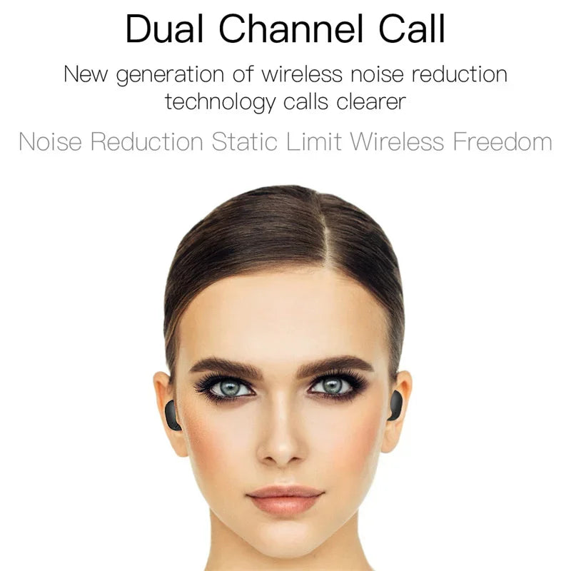 Digital Display Bluetooth Earphones with Mic TWS E6S Wireless Bluetooth Headset Noise Cancelling Headset for Xiaomi Huawei Oppo Pi-Mart