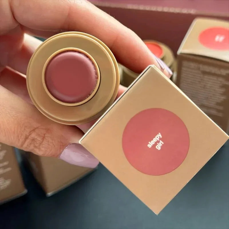 Rhod Pocket Blush LIP Stick Lip And Cheek Hydrating Stick Natural Rouge Powder Blush Cream Lipstick Cheek Easy To Apply Color LadyShow.Store