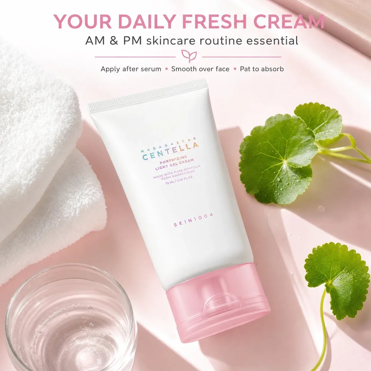 Korean Centella Pink Poremizing Light Gel Cream Pores Care Deep Hydration Facial Creams Skincare Beauty Products 75ml Tri Light Beauty