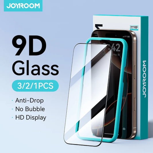 Joyroom 3/2/1PCS HD Glass For iPhone 18 17 16 15 Pro Max Screen Protector Full Screen Glass Protection For iPhone 18 17 16 15Pro Pi-Mart