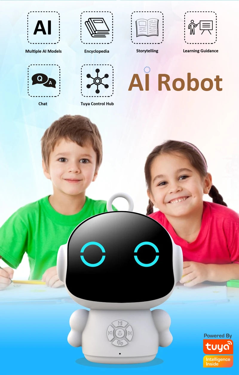 Smart AI Robot WiFi Early Education Toys for Children Speech Recognition & Voice Interactive Educational Learning Machine Pi-Mart