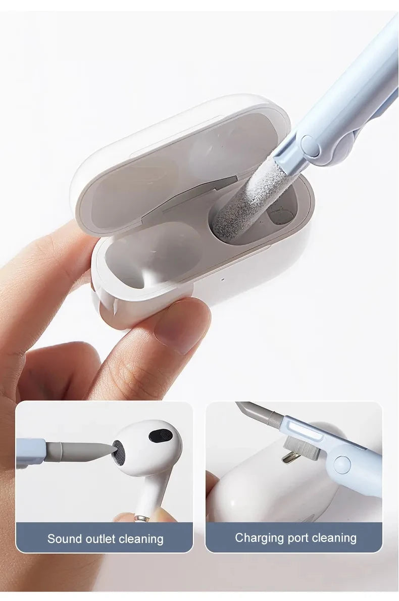 7 in 1 Computer Keyboard Cleaner Brush Kit Earphone Cleaning Pen For Headset Keyboard Cleaning Tools Cleaner Keycap Puller Kit Pi-Mart