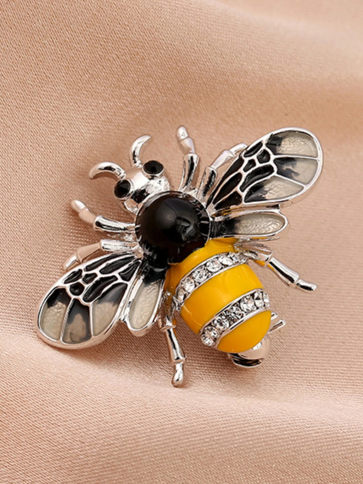 1PC Women's Fashion Trend Personalized Imitation Pearl Bee Brooch Pin Jewelry Suitable for Outdoor Dating, Party, Festival Gifts Pi-Mart