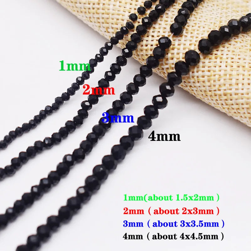 Yanqi 2 3 4mm Rondell Austria Faceted Crystal Beads Round Glass Beads Loose Spacer Beads for Jewelry Making DIY Pi-Mart