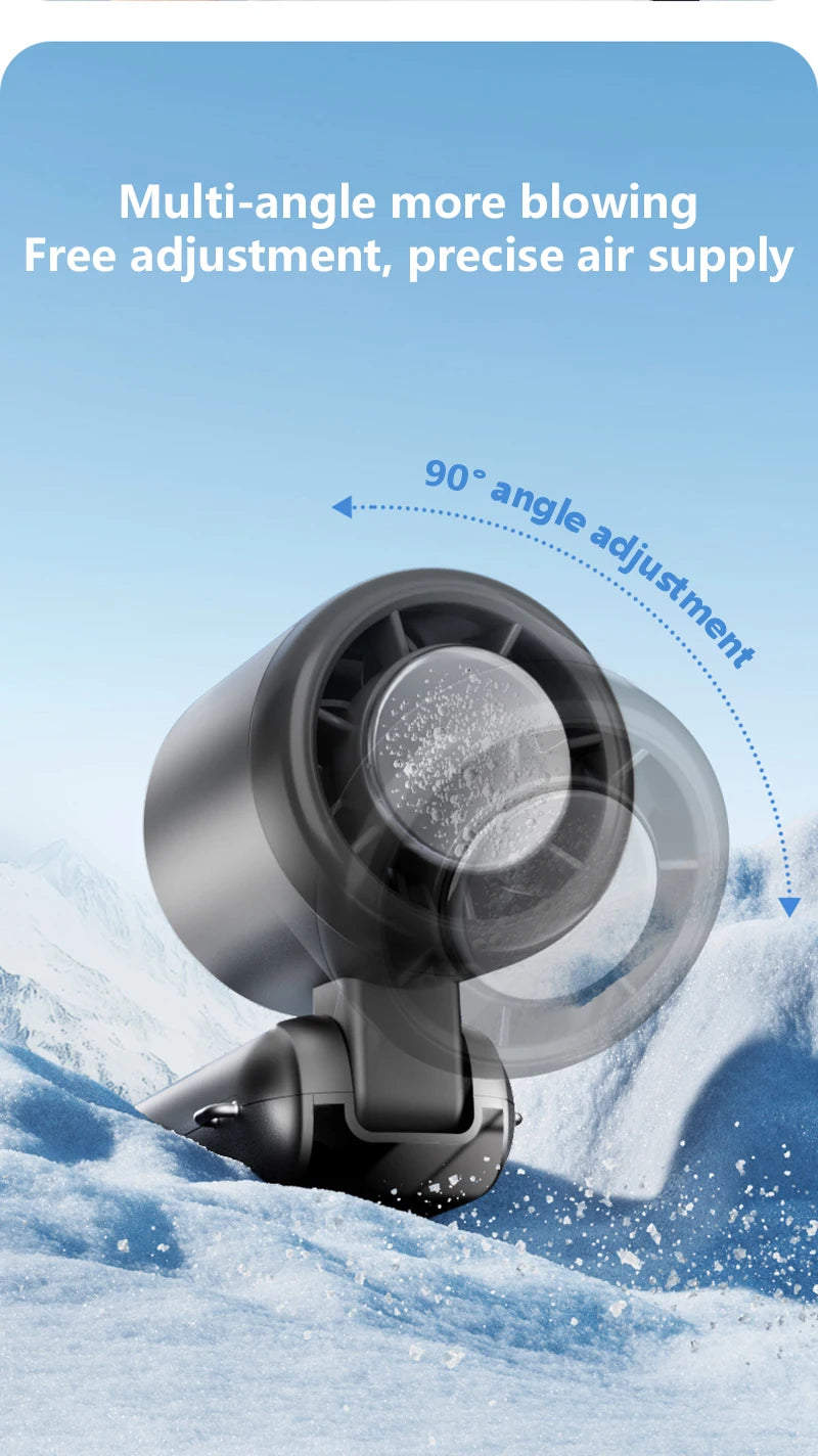 Lenovo Foldable/Hangable USB Desk Fan Ice Cooling Handheld Fan 100 Speeds Turbo Portable for Outdoor Fast Chill Ice Compress New Pi-Mart