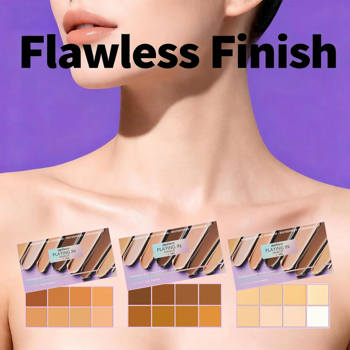 Soft Matte Cream Concealer High Coverage Cover Facial Spots, Acne Scars, Freckles and Tear Troughs Long Lasting Makeup Cosmetics Pi-Mart