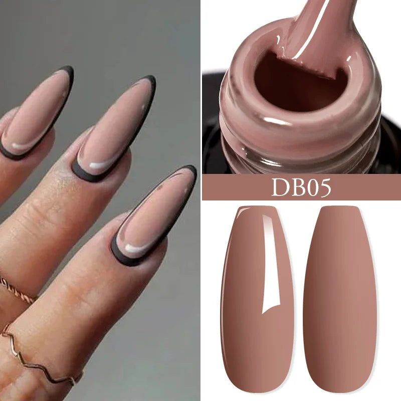 Mtssii 6ML Chocolate Color Gel Nail Polish Brown Semi Permanent UV Gel Autumn Winter Popular Soak Off Nail Art Gel Varnishes Tri Light Beauty