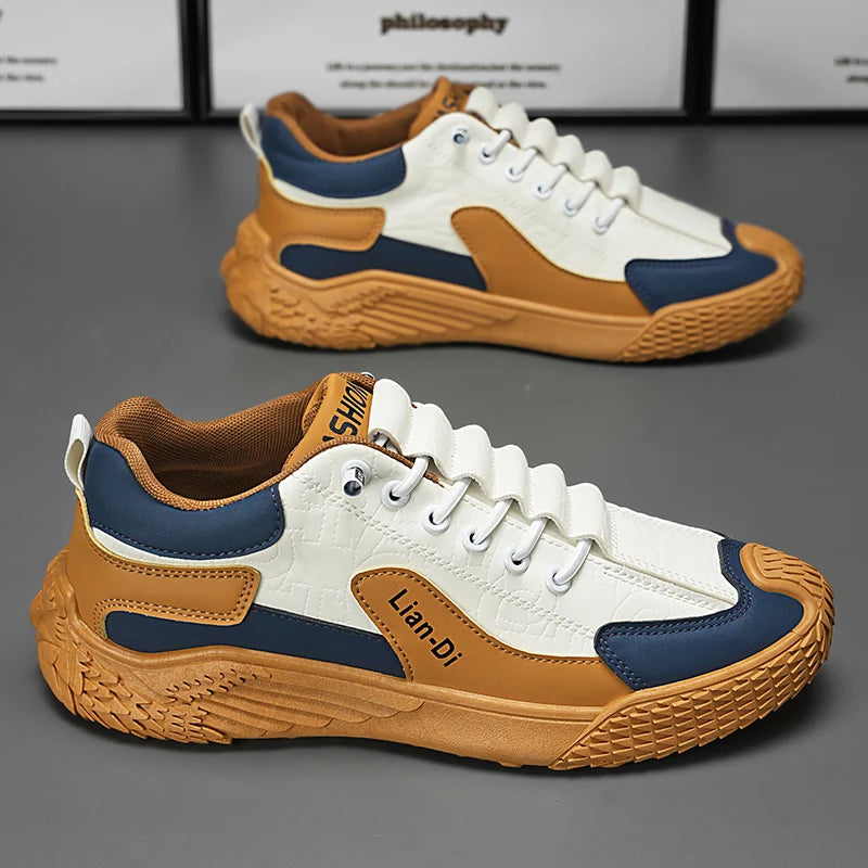 Spring and Autumn Fashion Elastic Band Sneakers for Men, Versatile Trendy Casual Shoes, Student Running Shoes, Soft-Soled Lightweight Men's Shoes Pi-Mart