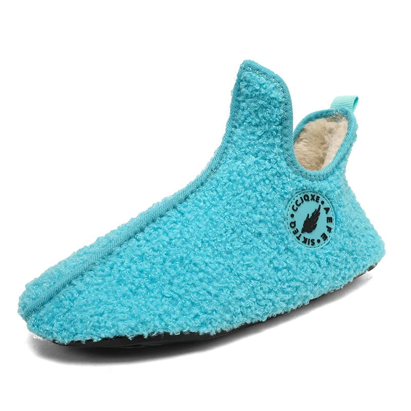 New Men Winter Slippers High Quality Light Weight Disign Shoes Fashion Women Plush Slipper Warm Slip on Casual Shoe for Couples Pi-Mart