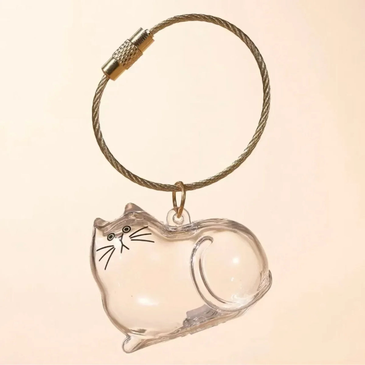 Transparent Dog Hair Storage Pendant Dog Hair Collector Keychain Pet Hair Memorial Bottle for Pet Lovers DIY Memorial Keychain Pi-Mart