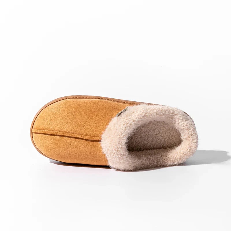 Fashion Women Fluffy Slippers for Autumn and Winter Indoor EVA Thick Sole Anti-Slip and Warm Unisex Slippers for Winter LadyShow.Store