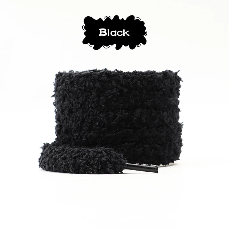 Fashion round plush laces Quality 1cm wide Sneakers Flats Casual laces Shoe accessories 80 /100 /120 /140 /160 Laces 1Pair Pi-Mart