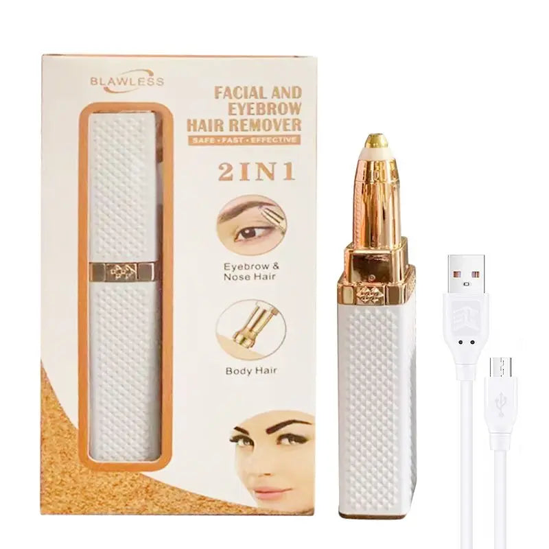 Electric Eyebrow Trimmer 2 In 1 Precise Eyebrow Trimmer Ladies' Lipstick Shaver Multifunctional Makeup Tools Beauty Products Tri Light Beauty