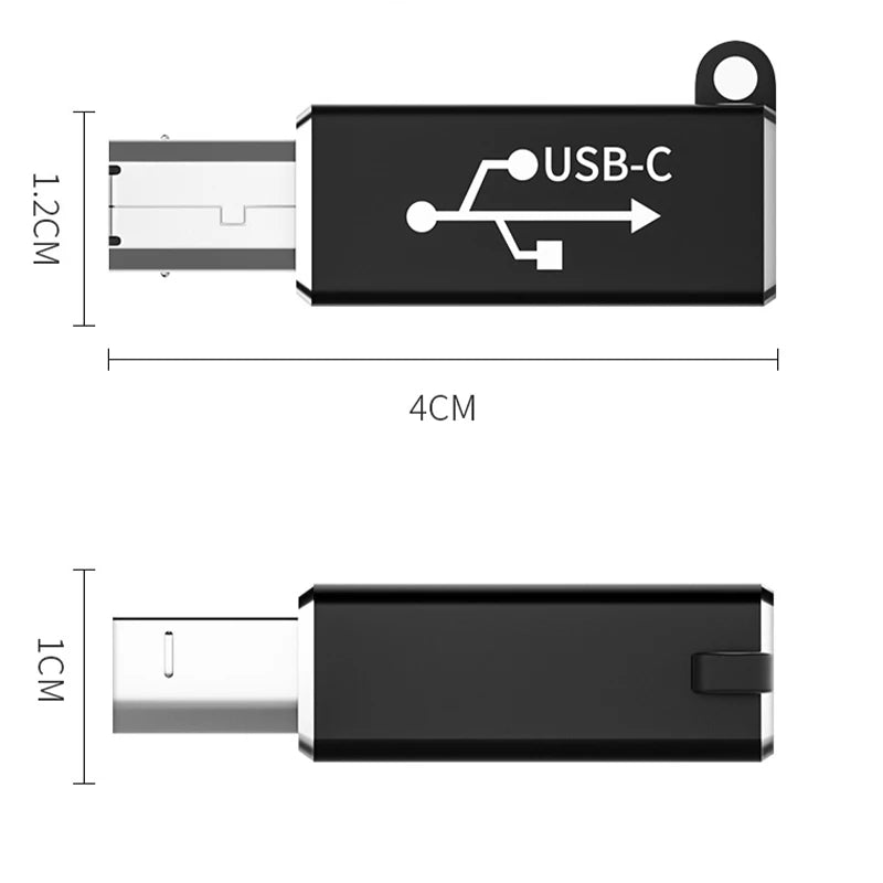 Type C USB Female to USB-B Male Adapter for Printer Scanner Converter USB-C Data Transfer Adapter for MIDI Controller Keyboard Pi-Mart