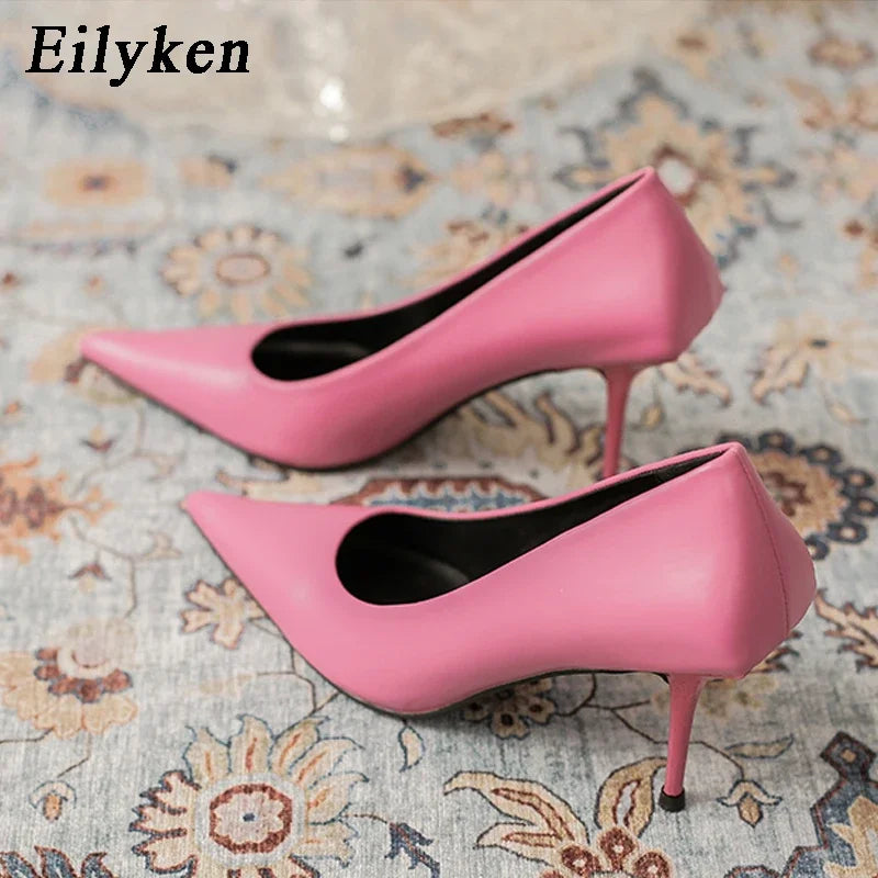 Eiyken Sexy Green Thin High Heels Pumps Women Pointed Toe Slip On Shoes Elegant Prom Wedding Stripper Ladies Sandals LadyShow.Store