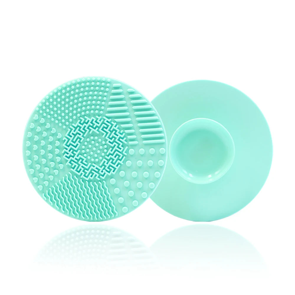 Silicone Makeup Brush Cleaner Folding Powder Puff Cleaning Bowl Eyeshadow Brushes Washing Soft Mat Beauty Tools Scrubber Box Pi-Mart
