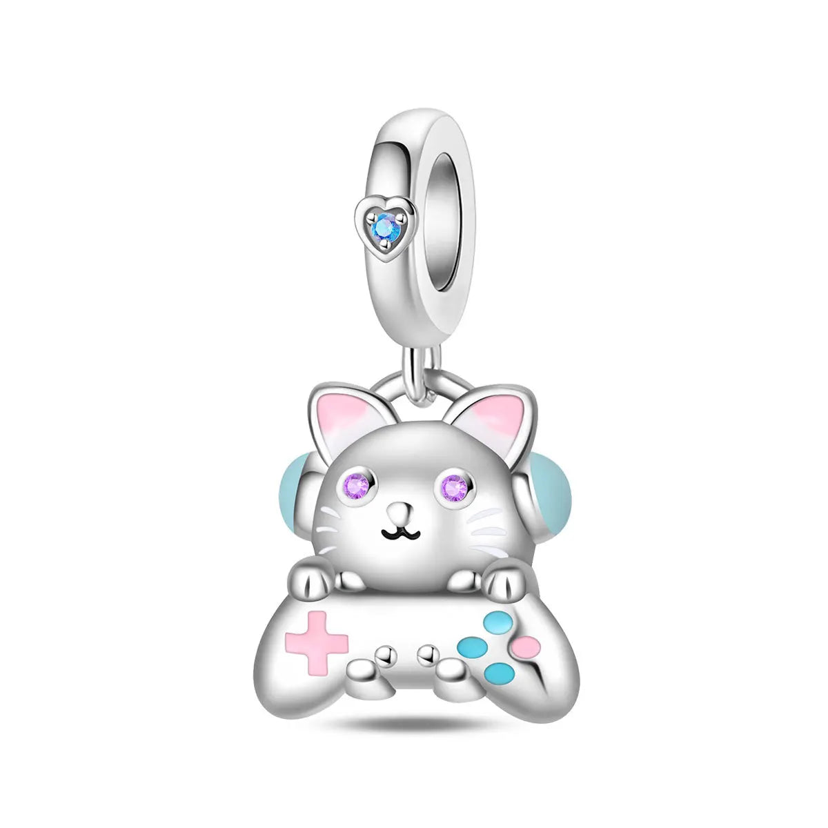 Attractive pendant featuring an animal - a baby elephant, a cat, a swan. Beaded DIY jewelry for a bracelet accessory. Pi-Mart