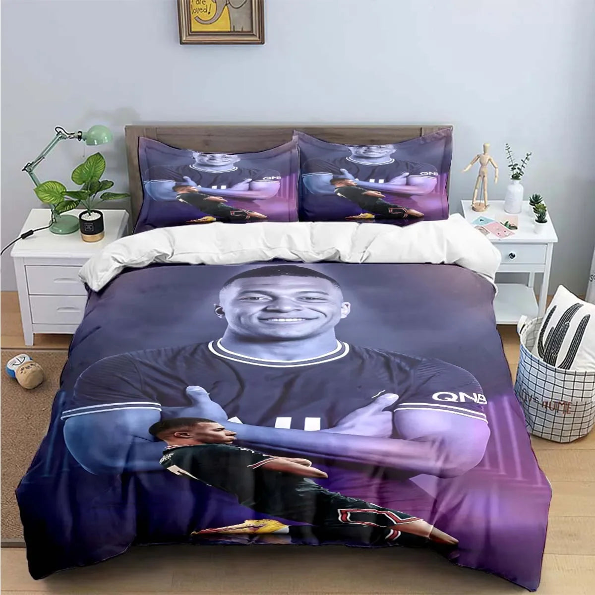 FashionFootball Star R-Ronaldo Printing Bedding Set Duvet Cover Comforter Bed  Youth Kids Girl Boys Luxury Birthday Gift Pi-Mart