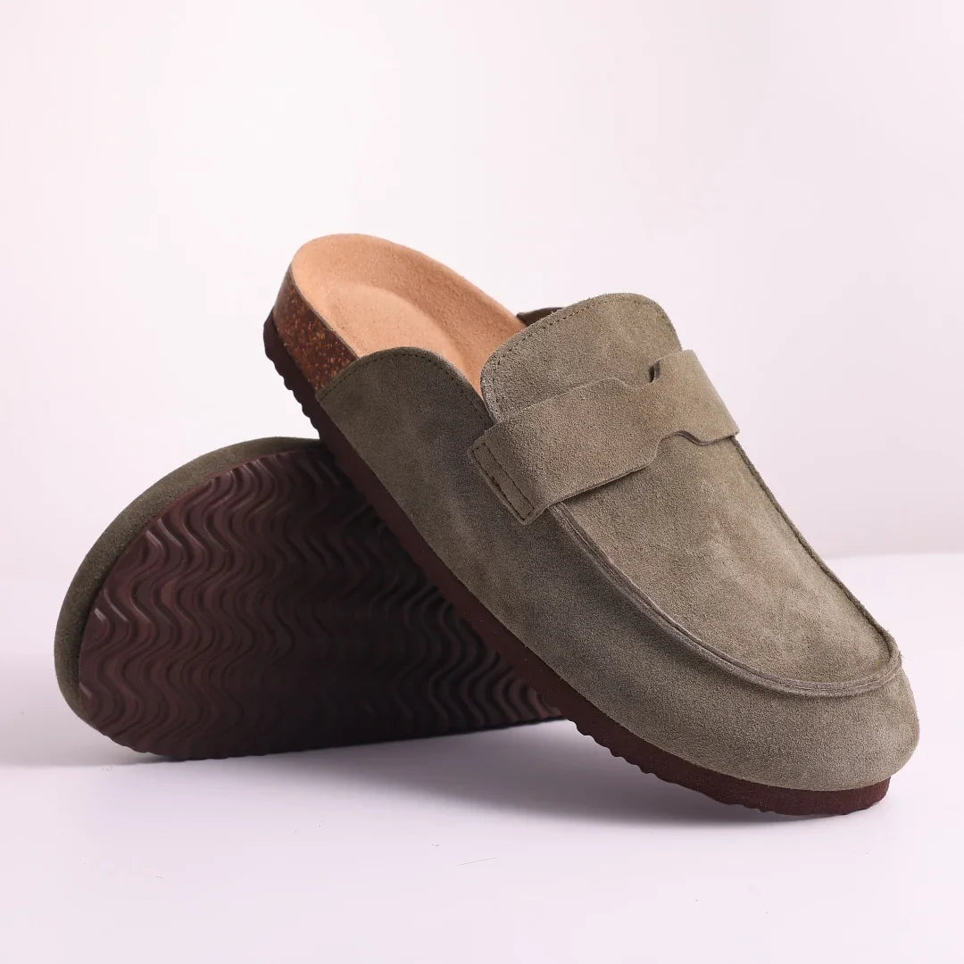 Litfun New Women Clogs For Women Fashion Cork Suede Mules Slipper Classic Cork Antislip For Outdoor Slippers With Arch Support LadyShow.Store