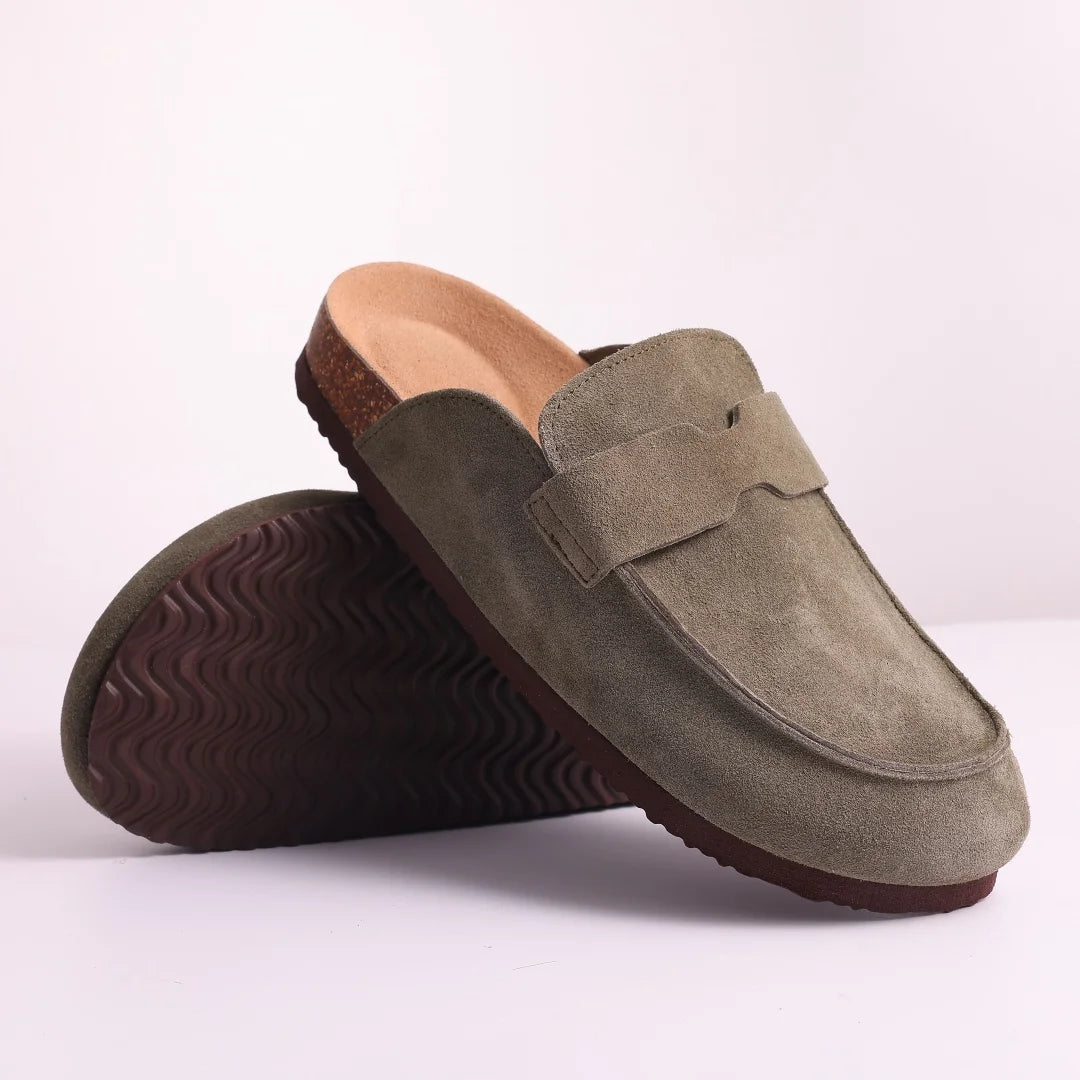 Litfun New Women Clogs For Women Fashion Cork Suede Mules Slipper Classic Cork Antislip For Outdoor Slippers With Arch Support LadyShow.Store