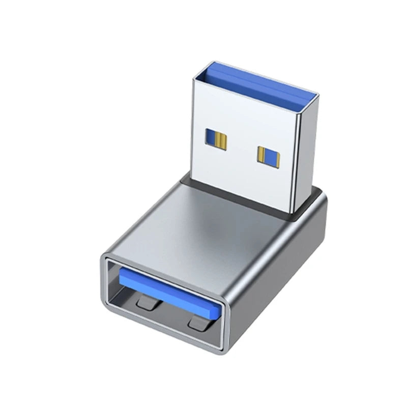 90 Degree Left Right Up Down Angled USB 3.0 A Male to Female Extension Connector Adapter for Laptop PC USB Chargers Converter Pi-Mart