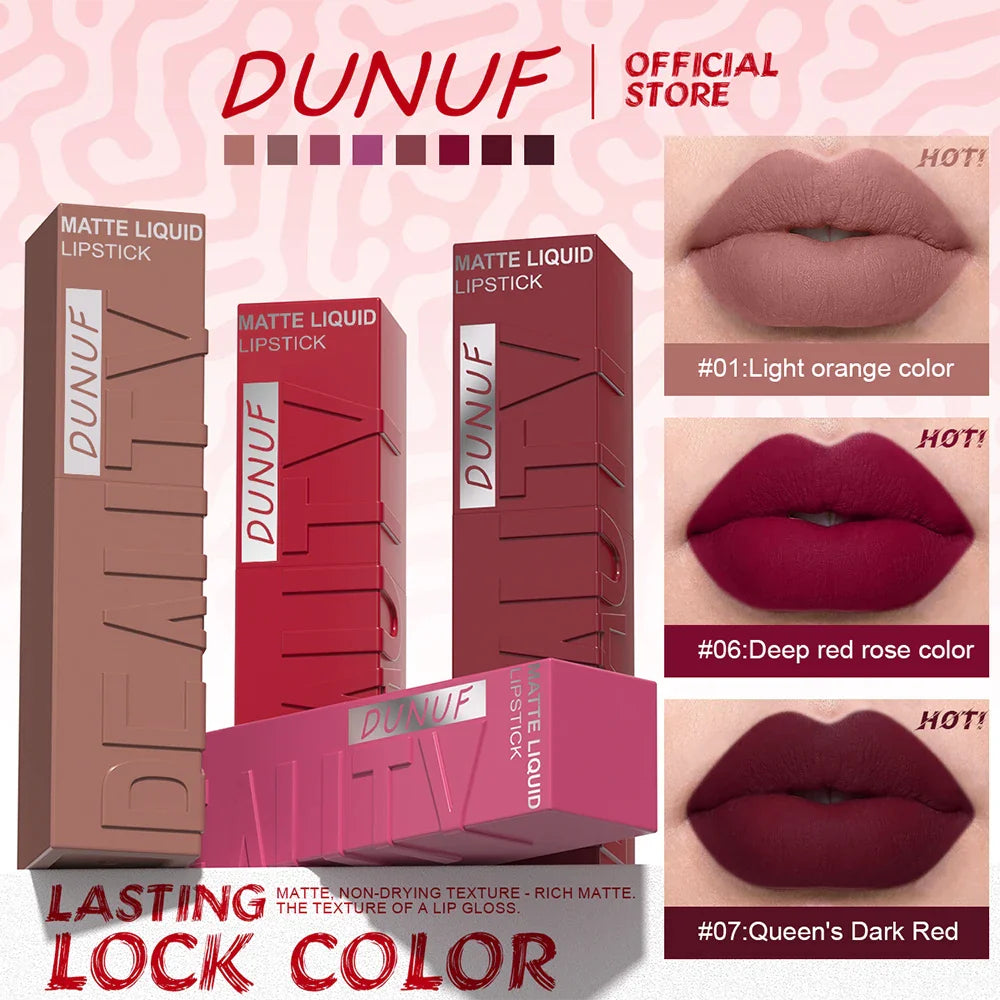 Lip Gloss Lipstick Easy To Color Waterproof Easy-color Sweat-proof Non-stick To Cups, Y2K Fancy Fashion Suitable For Christmas Tri Light Beauty