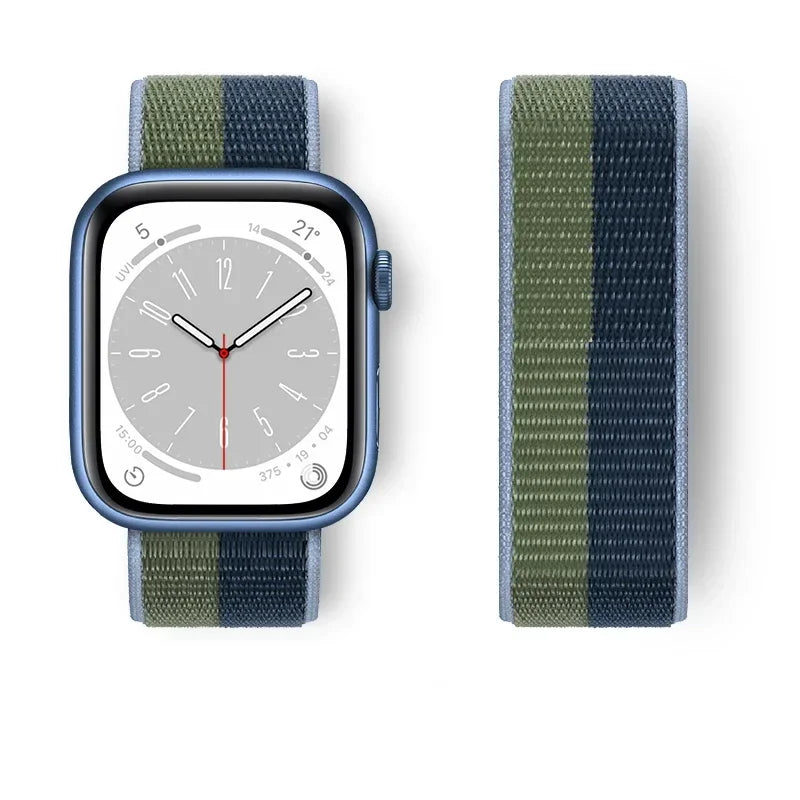 Nylon Sport loop Strap For Apple Watch Band 44mm 42/40mm 45mm  38/41mm pride Bracelet iwatch Ultra2 49mm Series 9 8 se 7 6 5 4 3 LadyShow.Store