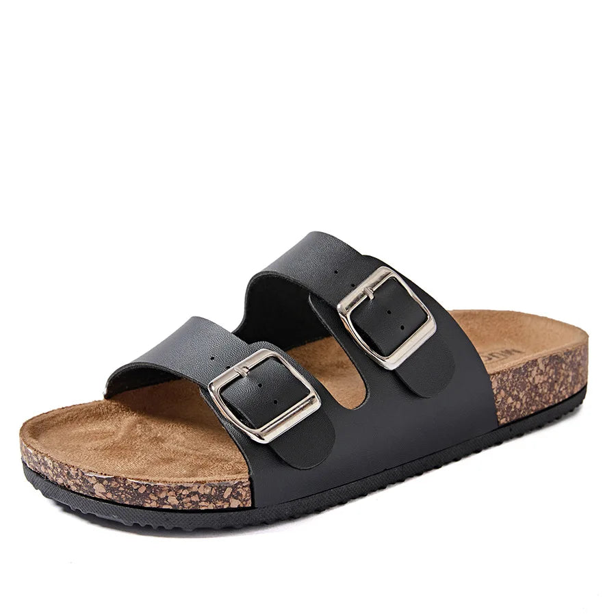Cork slippers men's summer outerwear new style thick soled wear-resistant Boken shoes fashionable beach sandals 2026 Pi-Mart