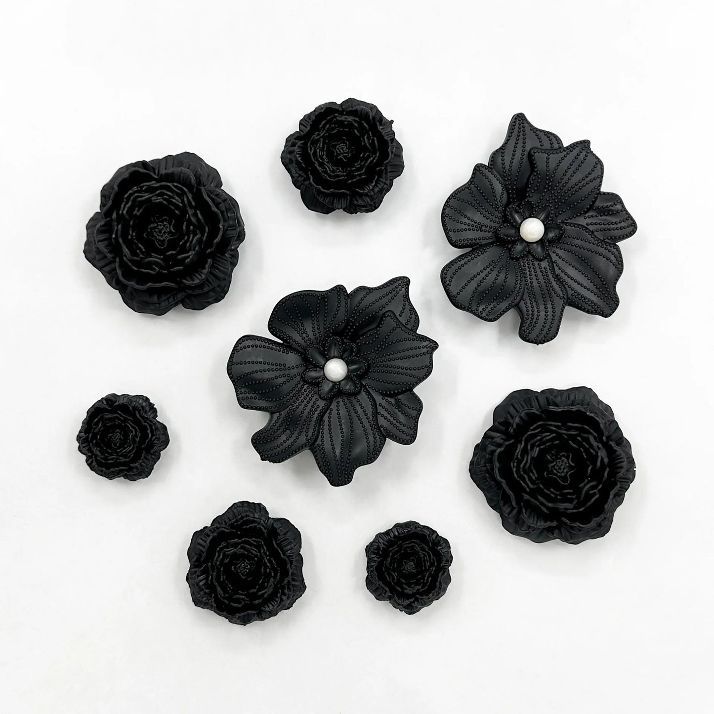 Cute Shoe Charms Set DIY Flower Hole Shoe Buckle Shoes Accessories 3D Flower Bouquet Bone White Hole Shoe Decorations For Women Pi-Mart