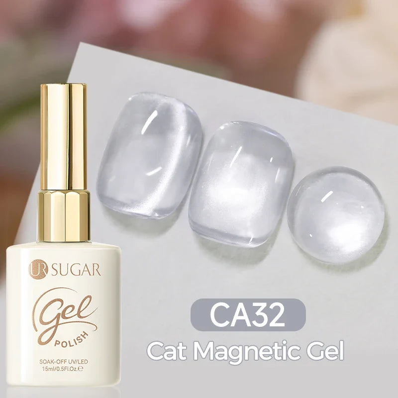 UR SUGAR 15ml Cat Magnetic Gel Nail Polish 30 Colors Semi Permanent Magnetic Gel UV/LED Soak Off Painting Vanrish Design Tri Light Beauty